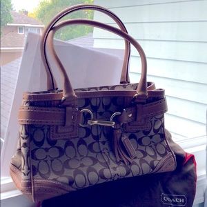 Coach signature satchel bag